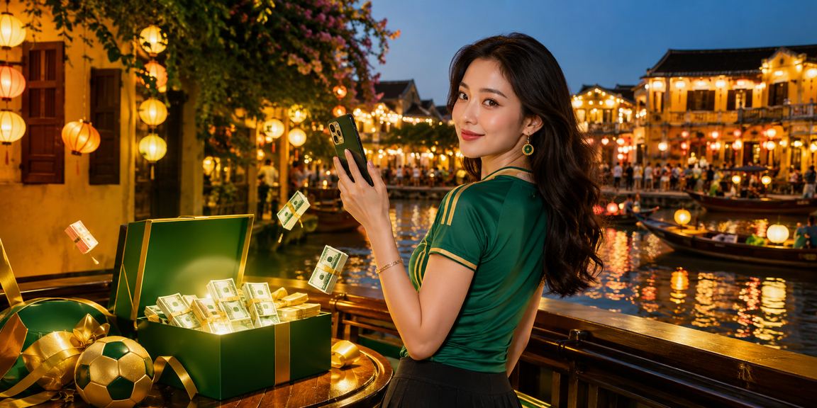 Người chơi sử dụng điện thoại Android cài ứng dụng casino tại Hội An